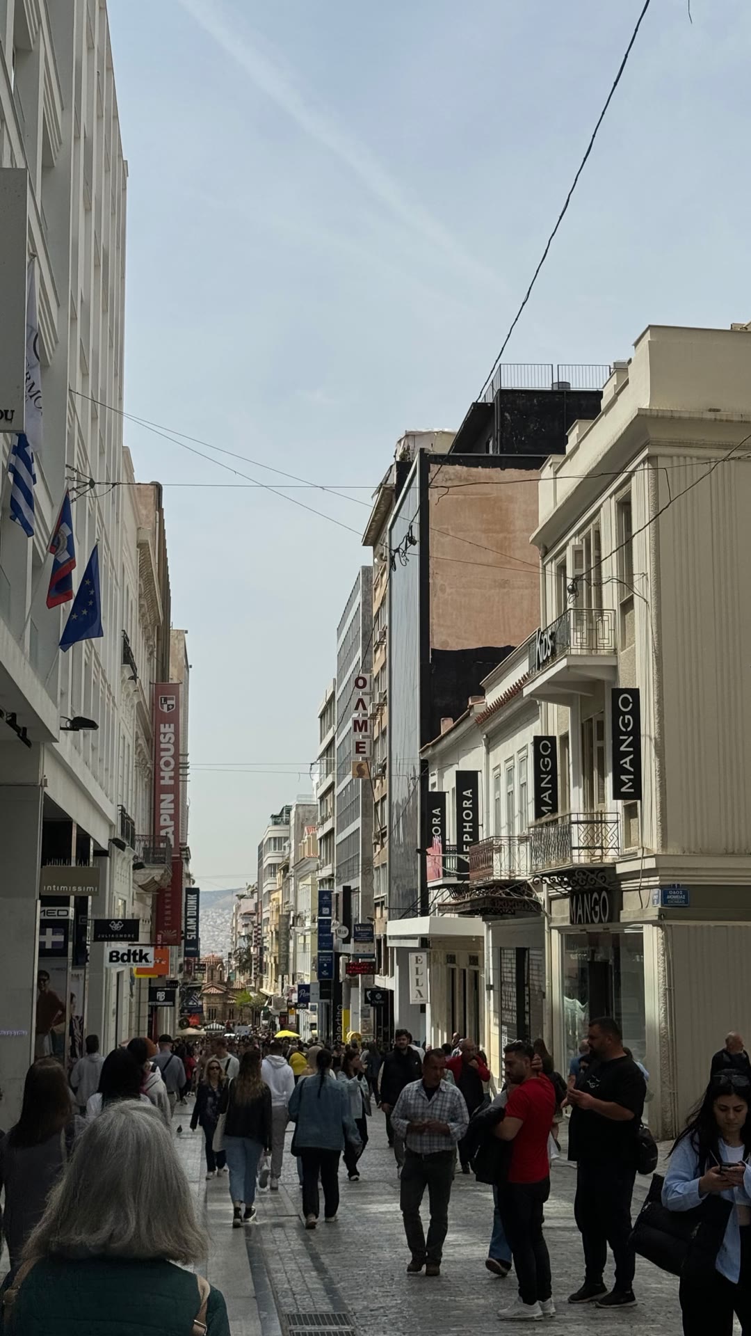 Ermou Street shopping crowds, Athens