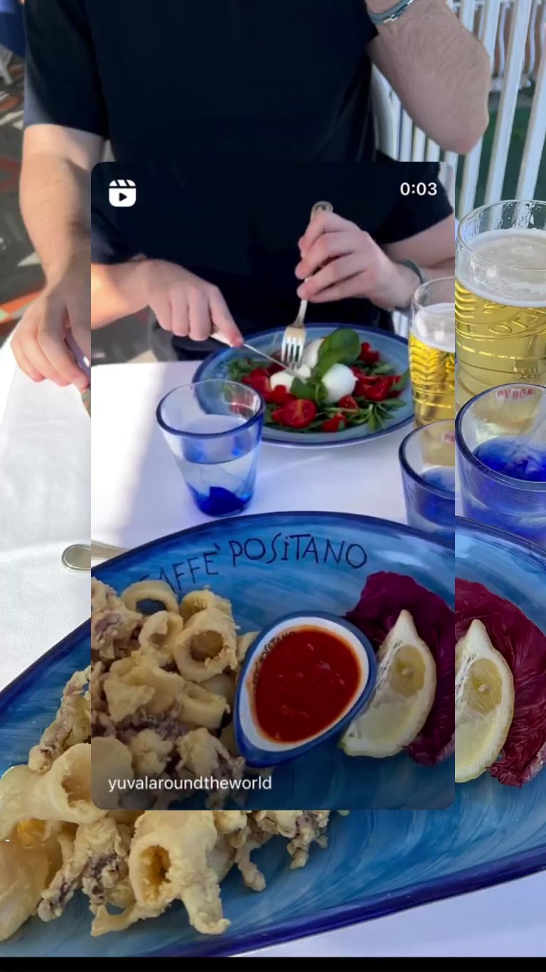Caffè Positano lunch + Valentino gelato