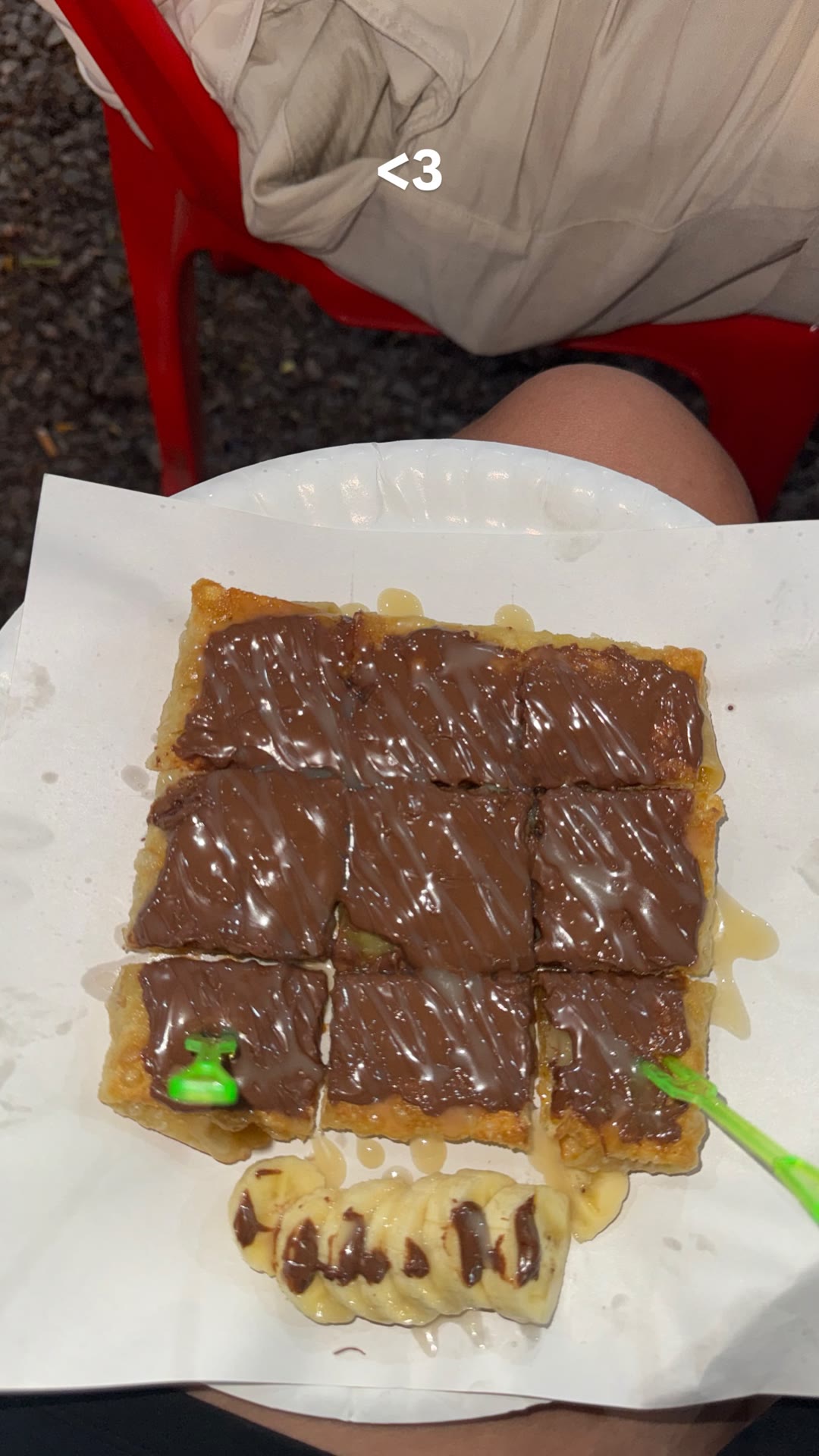 Nutella banana roti street pancake in Koh Samui