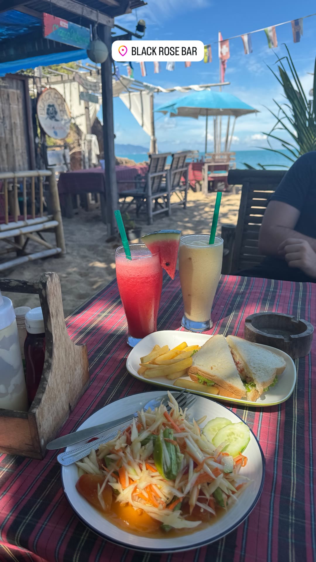 Black Rose Bar on the beach, Koh Samui