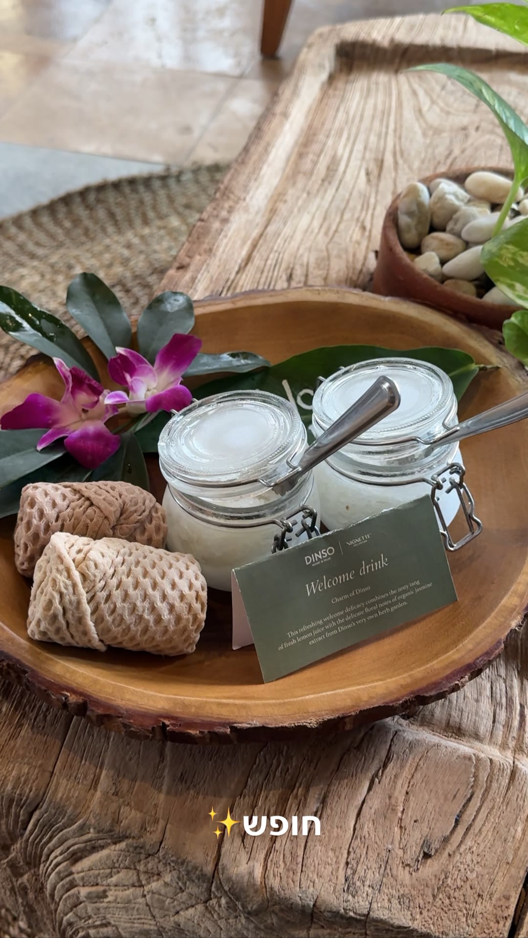 Welcome drink at Dinso Resort & Villas, Phuket