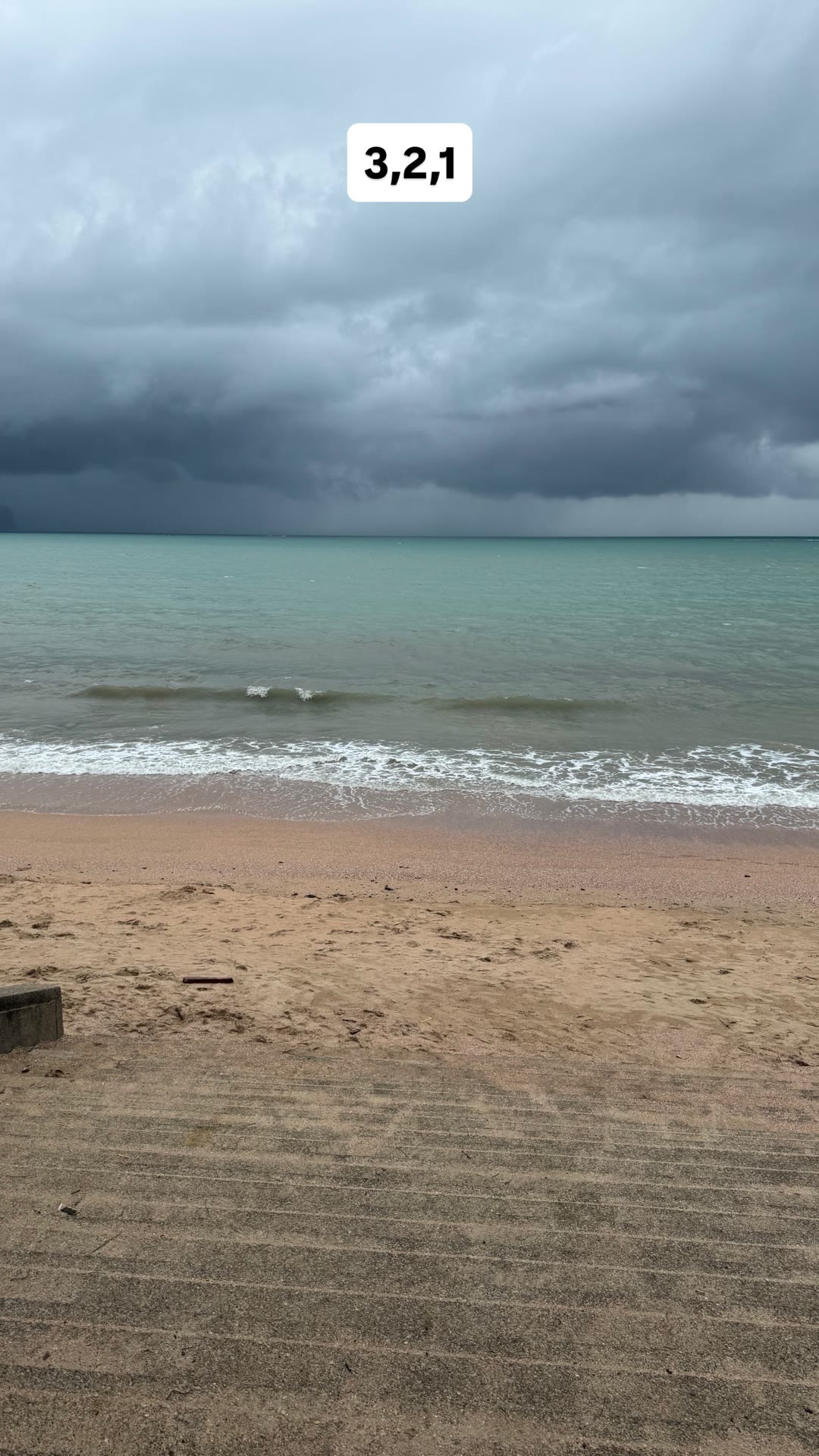 Storm rolling in over a Krabi beach
