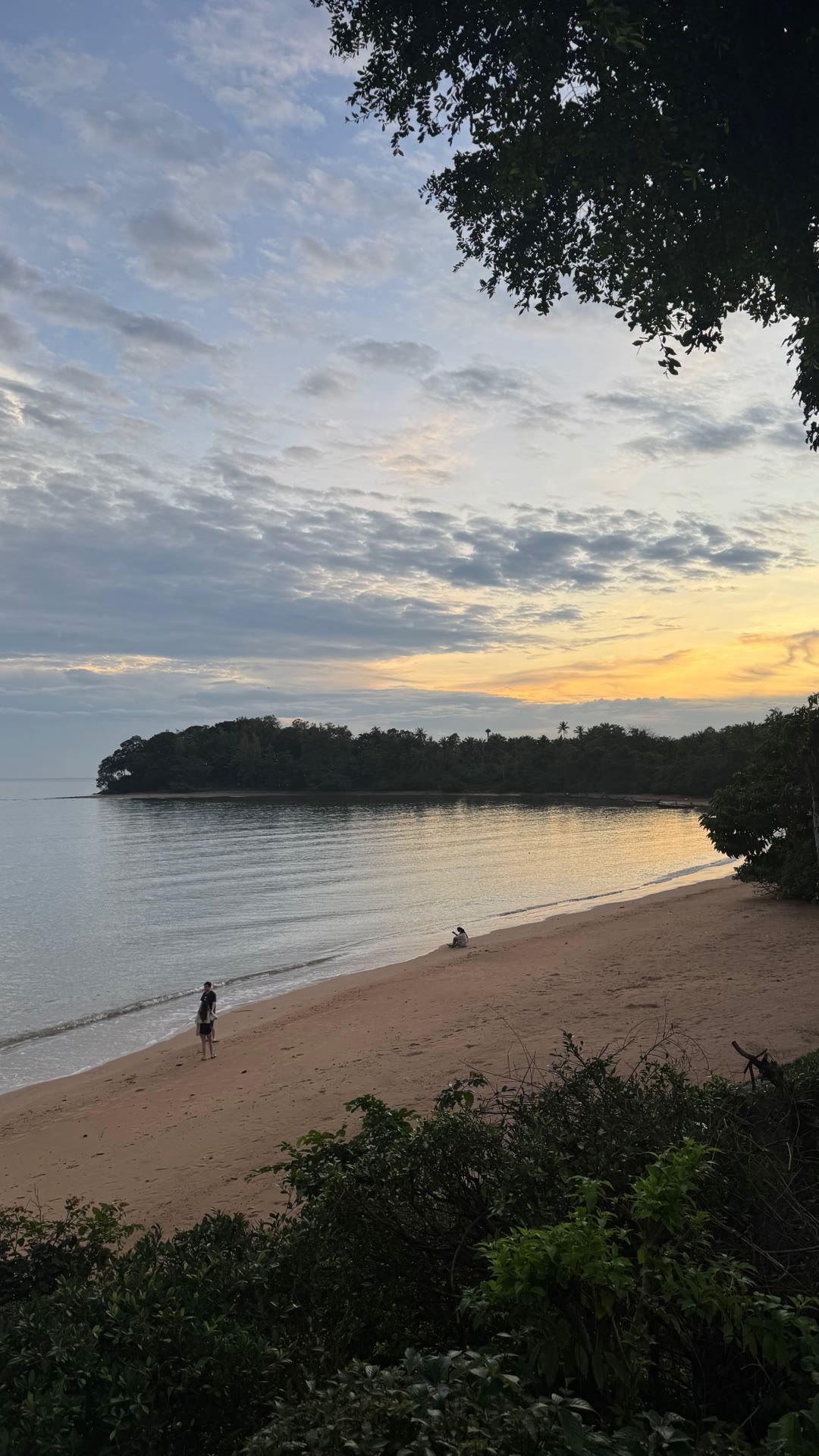 Sunset over a quiet Krabi beach
