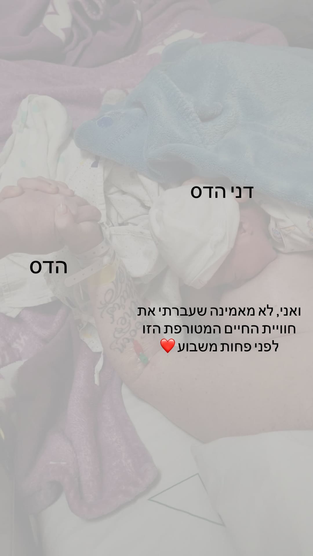 סיפור לידה — התינוקת הדס על החזה