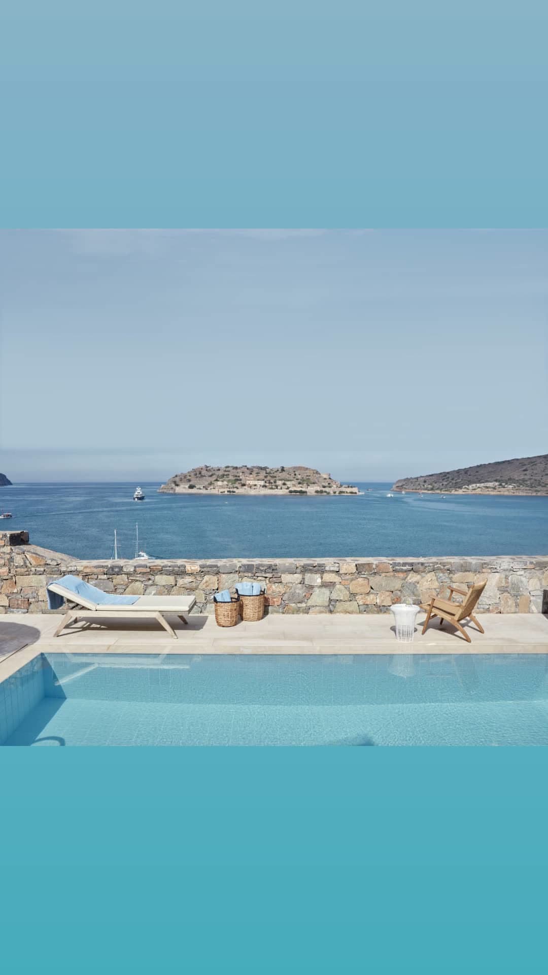 בריכה פרטית מול האי ספינלונגה, כרתים