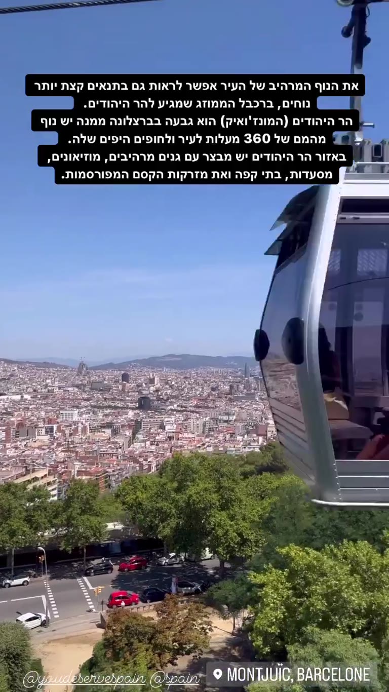 הר מונז'ואיק והרכבל בברצלונה