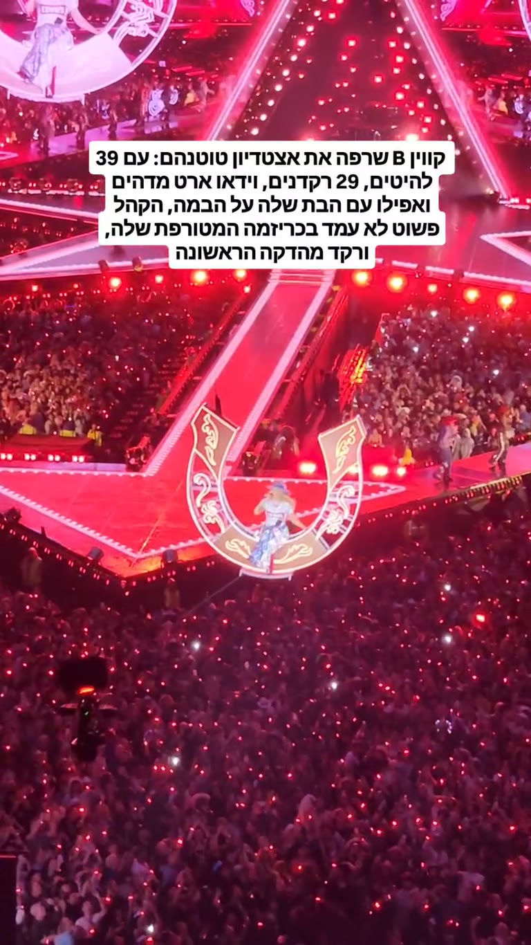 ביונסה בהופעה באצטדיון טוטנהם, לונדון