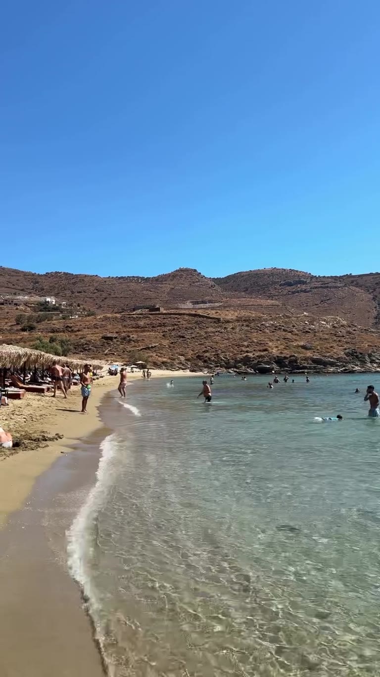 Clear-water beach on Kea island