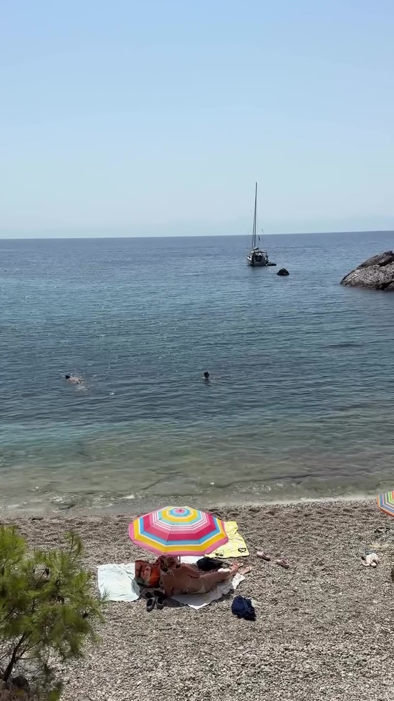 Pebble beach cove on Skopelos