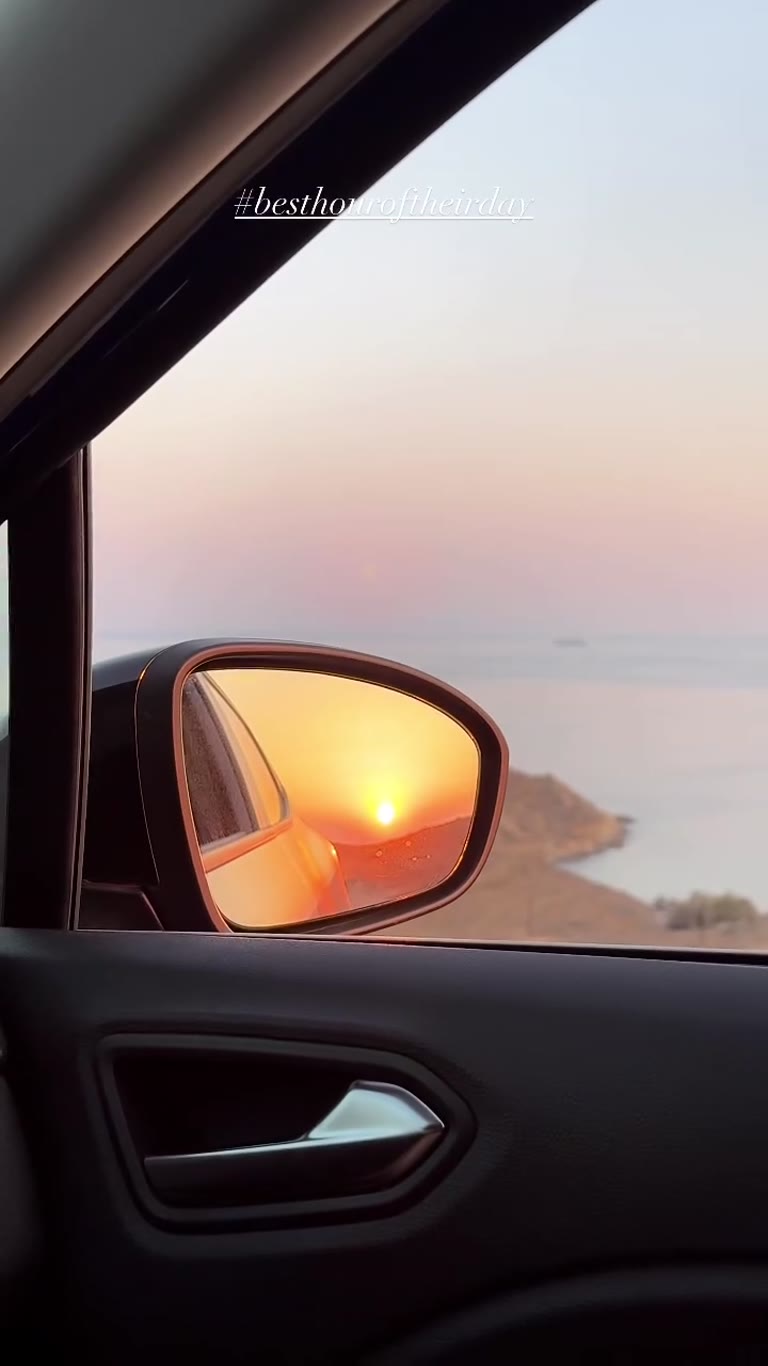 שקיעה מהמכונית בטינוס