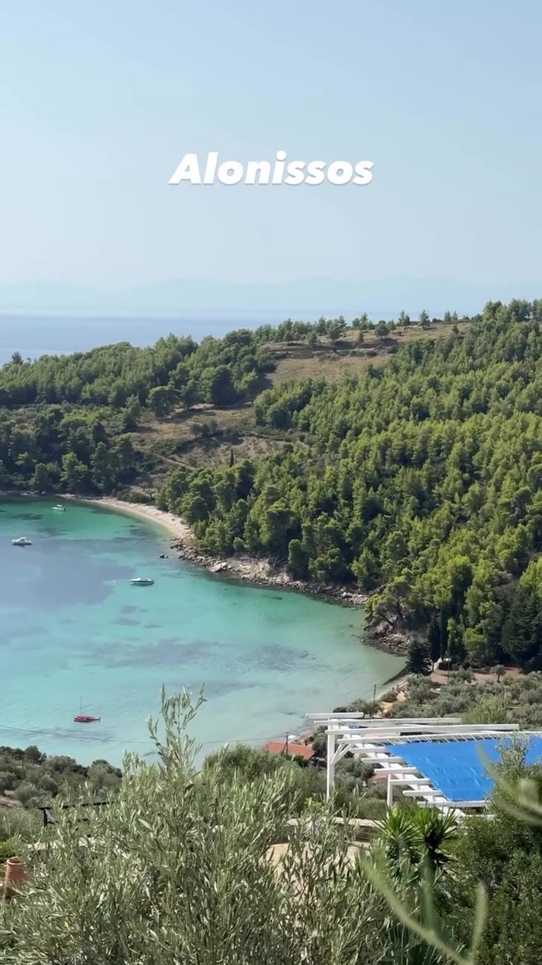 Alonissos turquoise bay from above