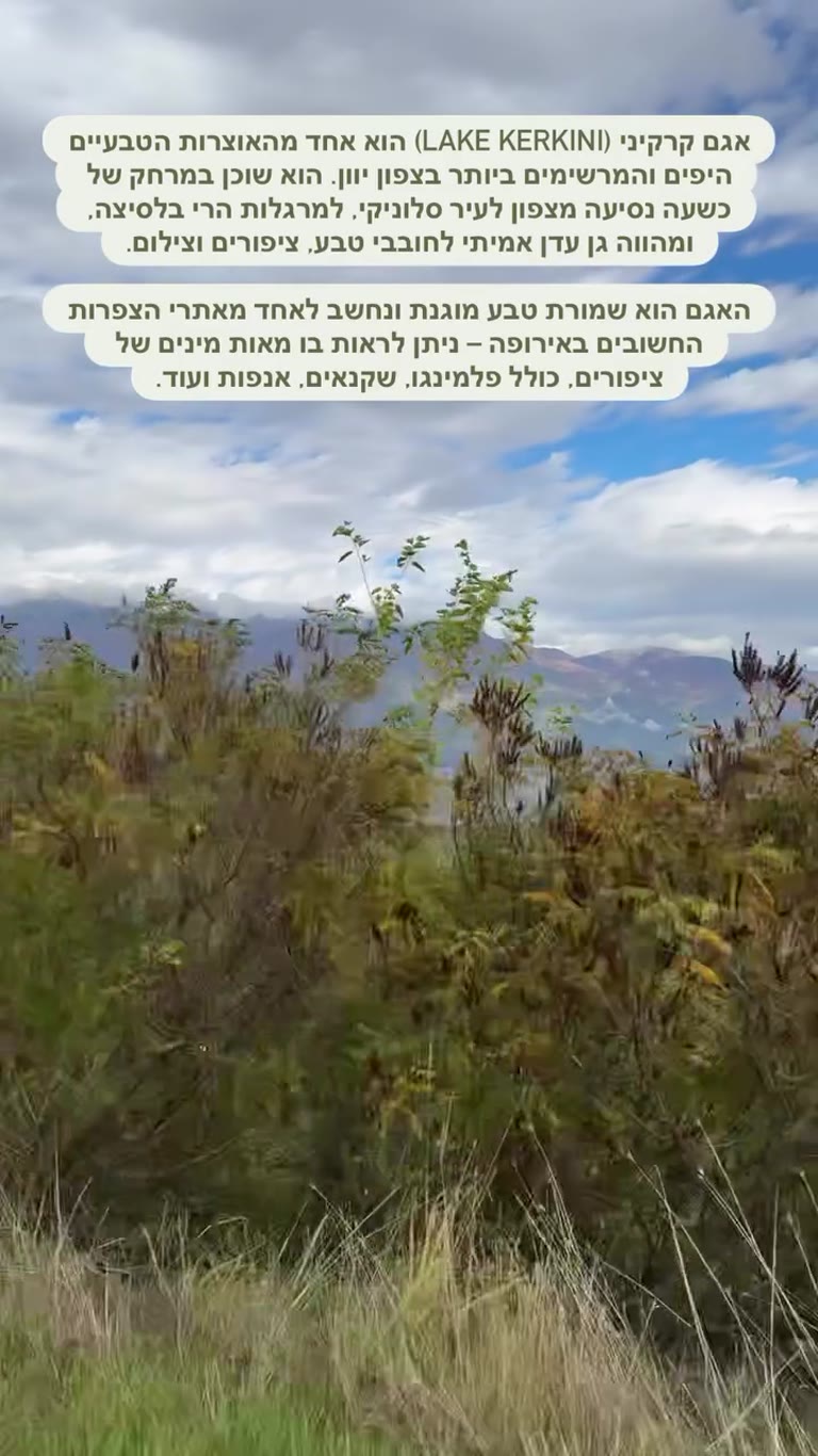 אגם קרקיני – גן עדן לצפרות בצפון יוון