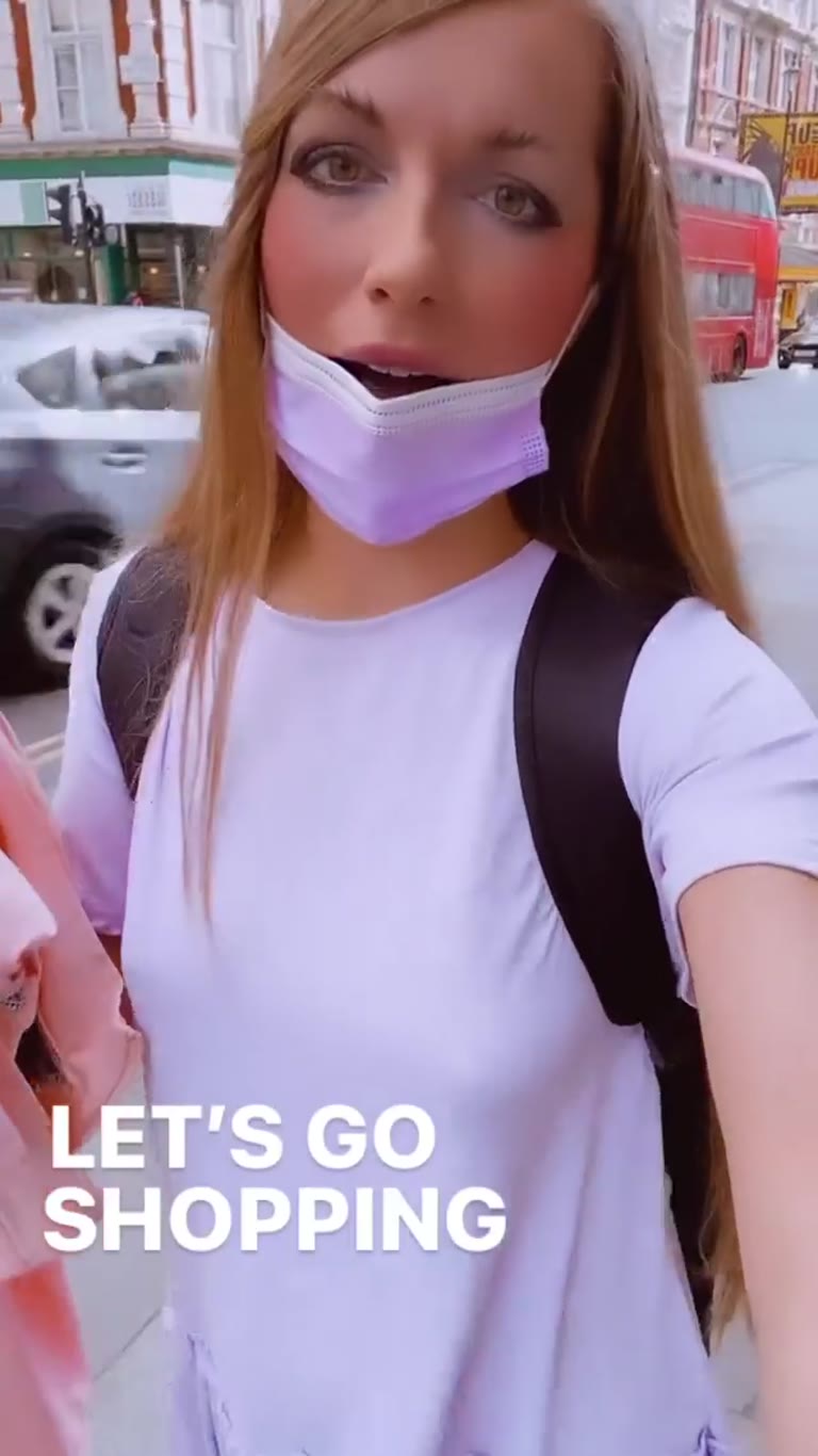 "Let's go shopping" on a London street