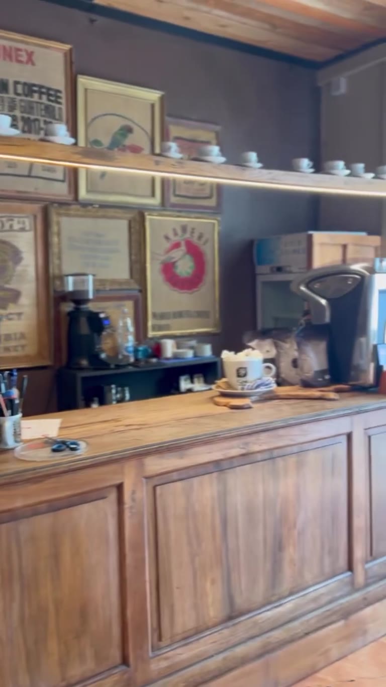 Espresso stop at an old Tuscan coffee bar