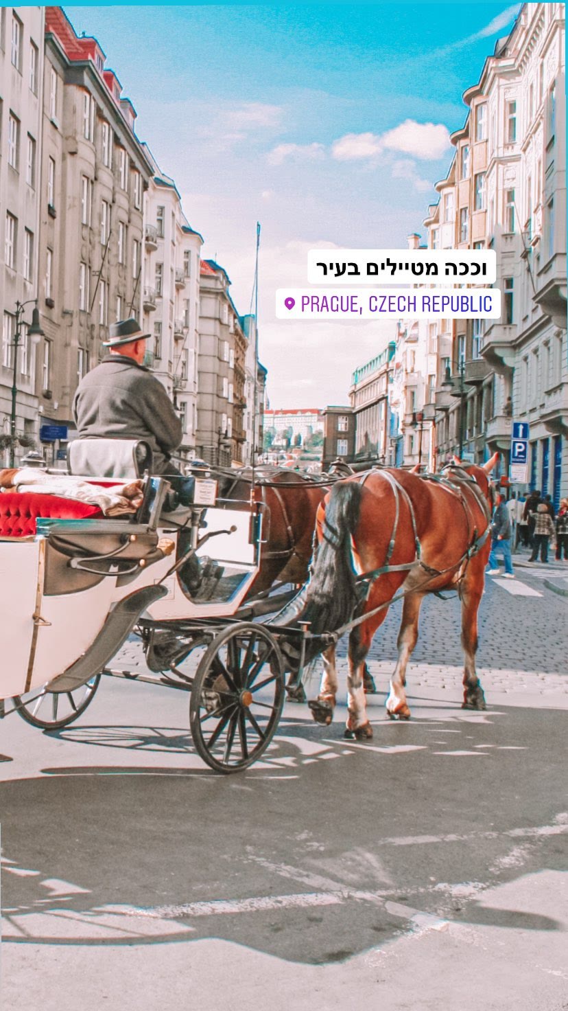 Horse-drawn carriage ride in Prague