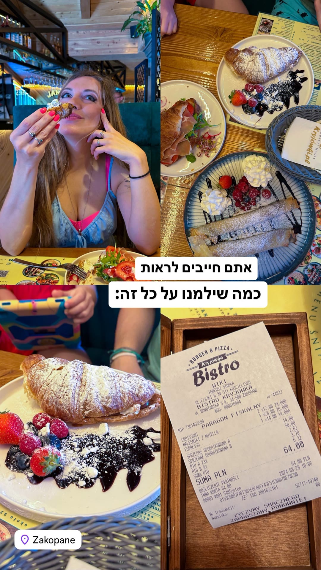 ארוחת בוקר ב-Bistro Kryjówka, זקופנה
