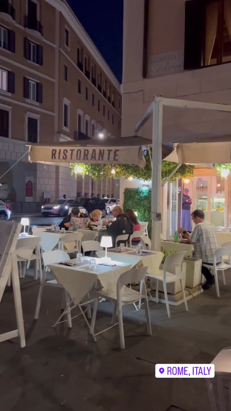 Dinner near Piazza Sant'Apollinare, Rome