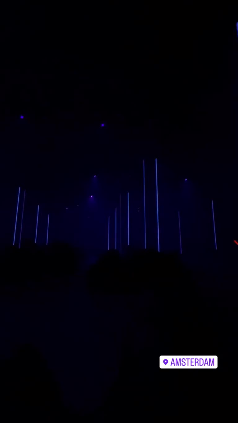 Laser light show in Amsterdam