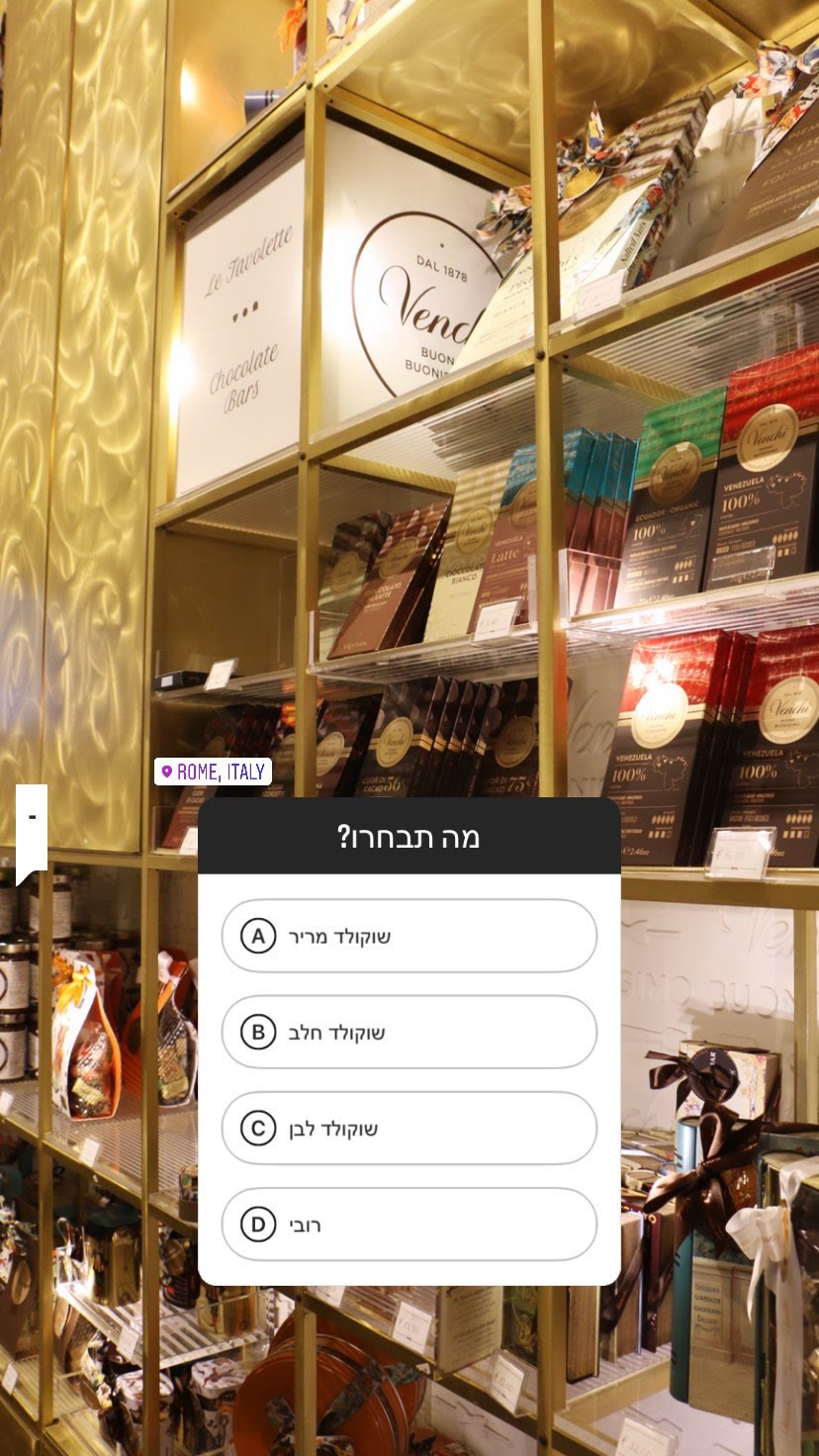 Venchi chocolate shop in Rome