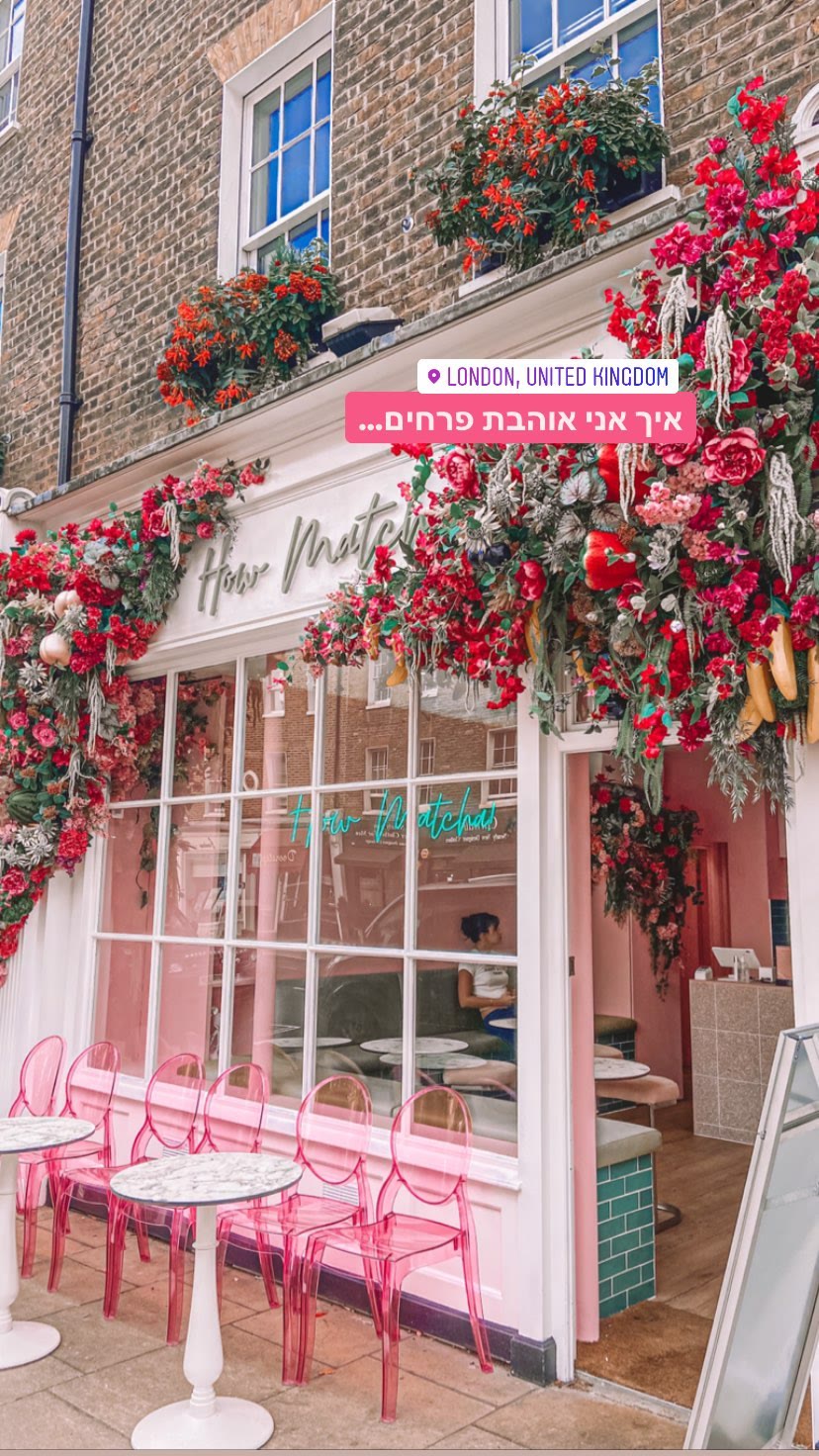 How Matcha, London — פרחים ורודים