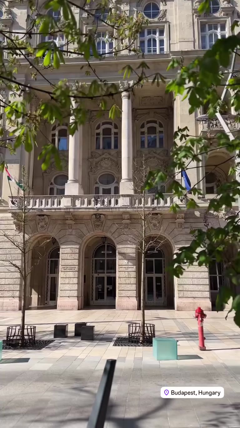 Walking downtown Budapest with kids