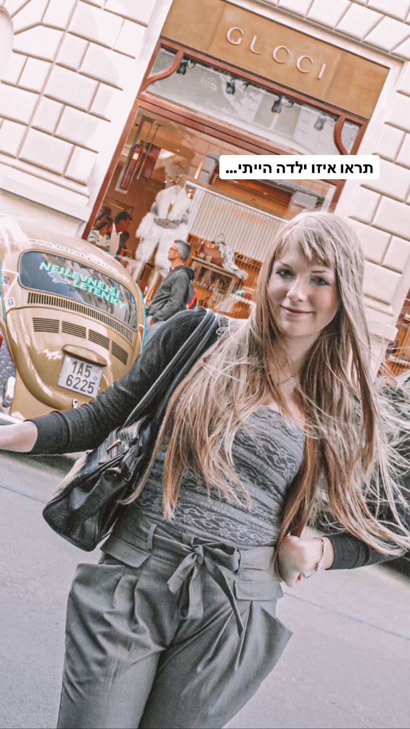 Throwback in Prague outside the Gucci store