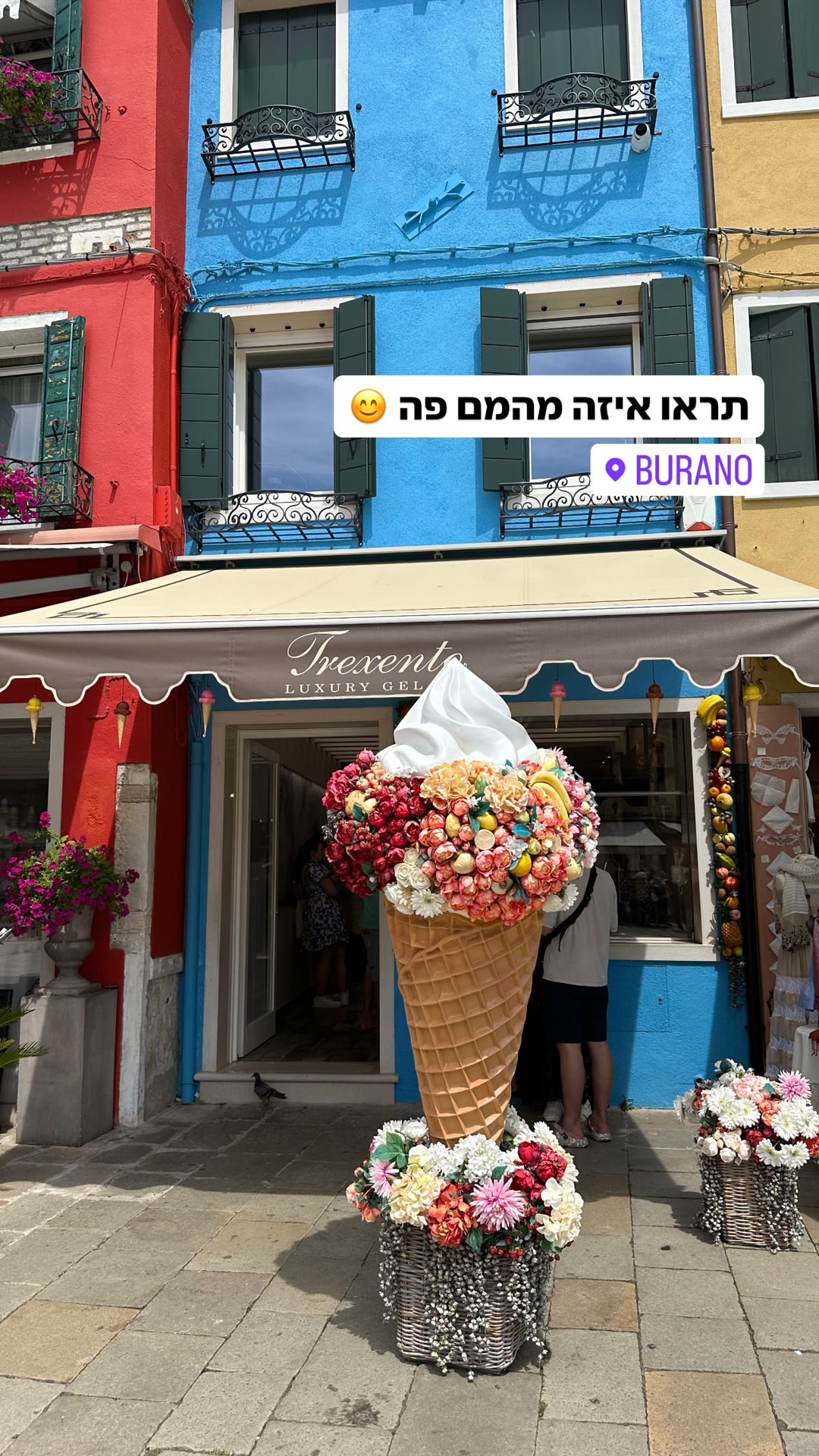 Trexento Luxury Gelato on colorful Burano