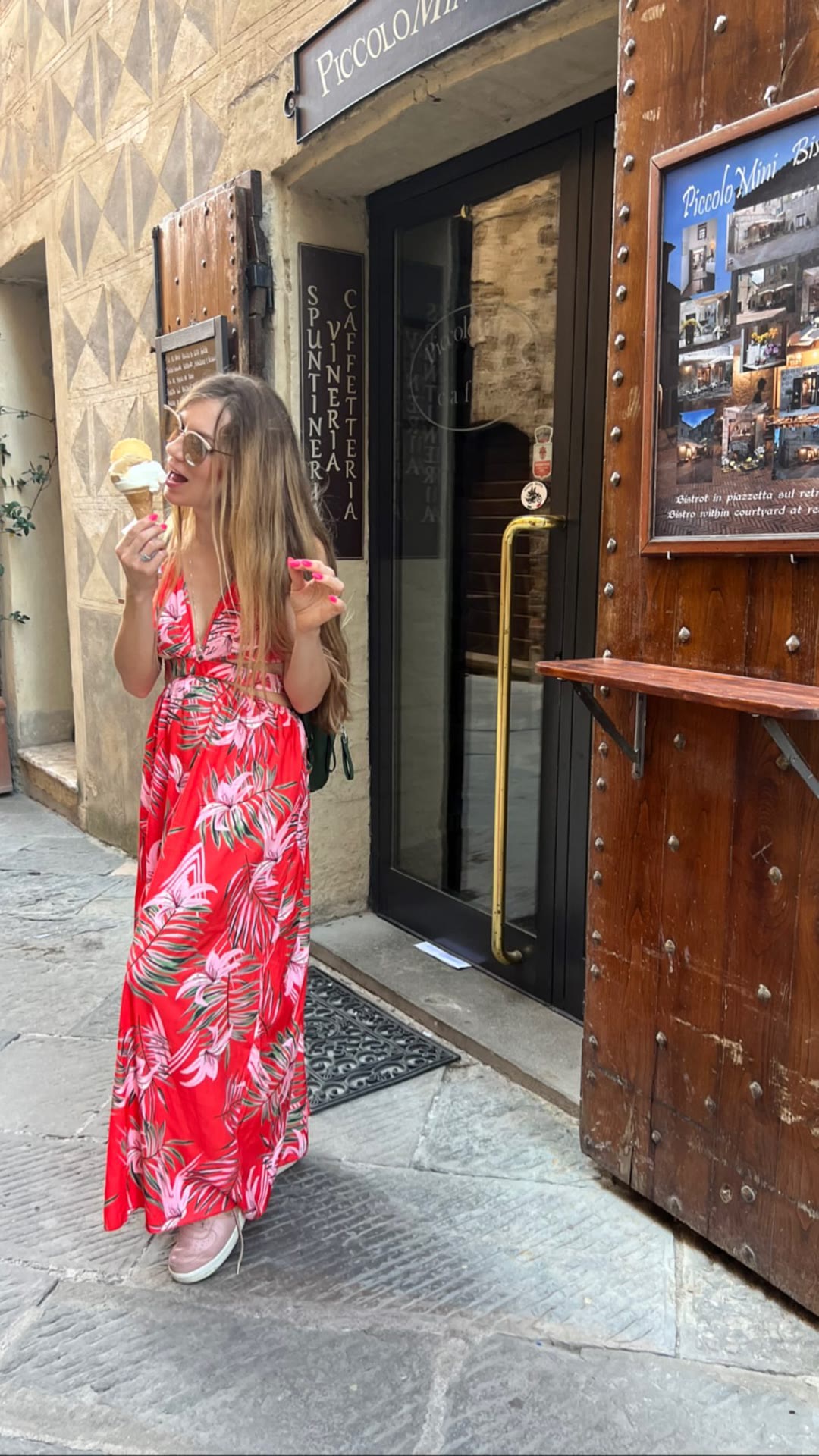 Gelato stop at Piccolomini Bistrot, Tuscany