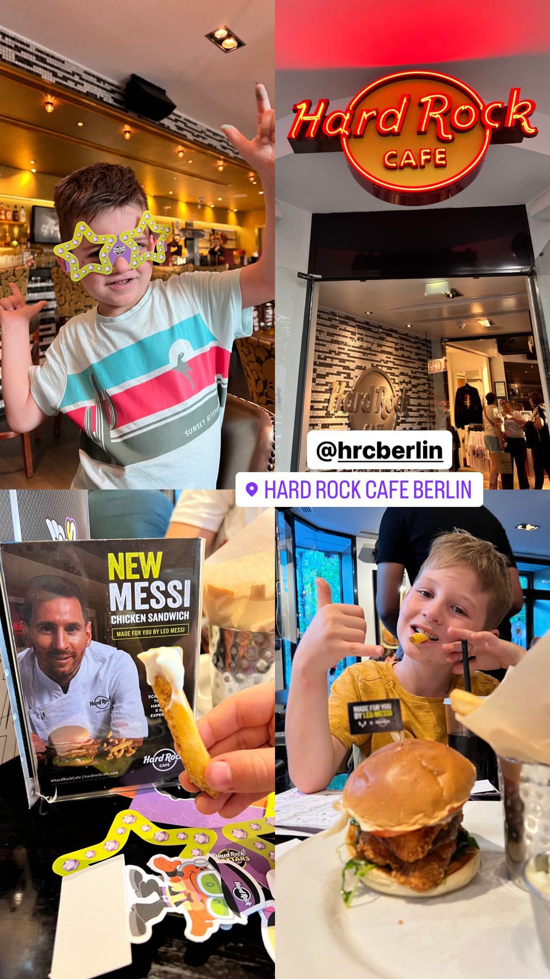 Hard Rock Cafe Berlin with kids – Messi sandwich