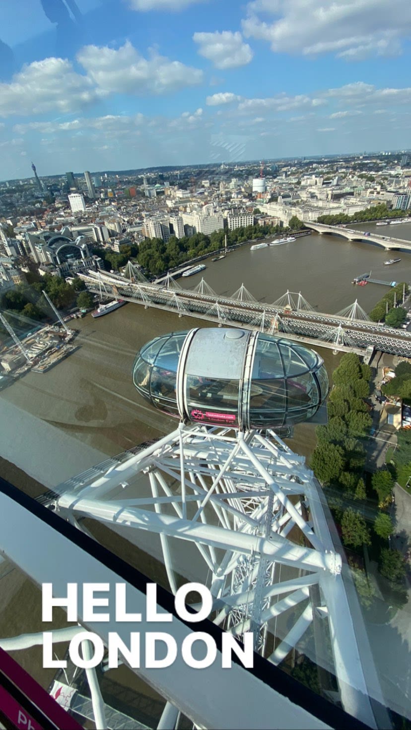 London Eye views over the Thames