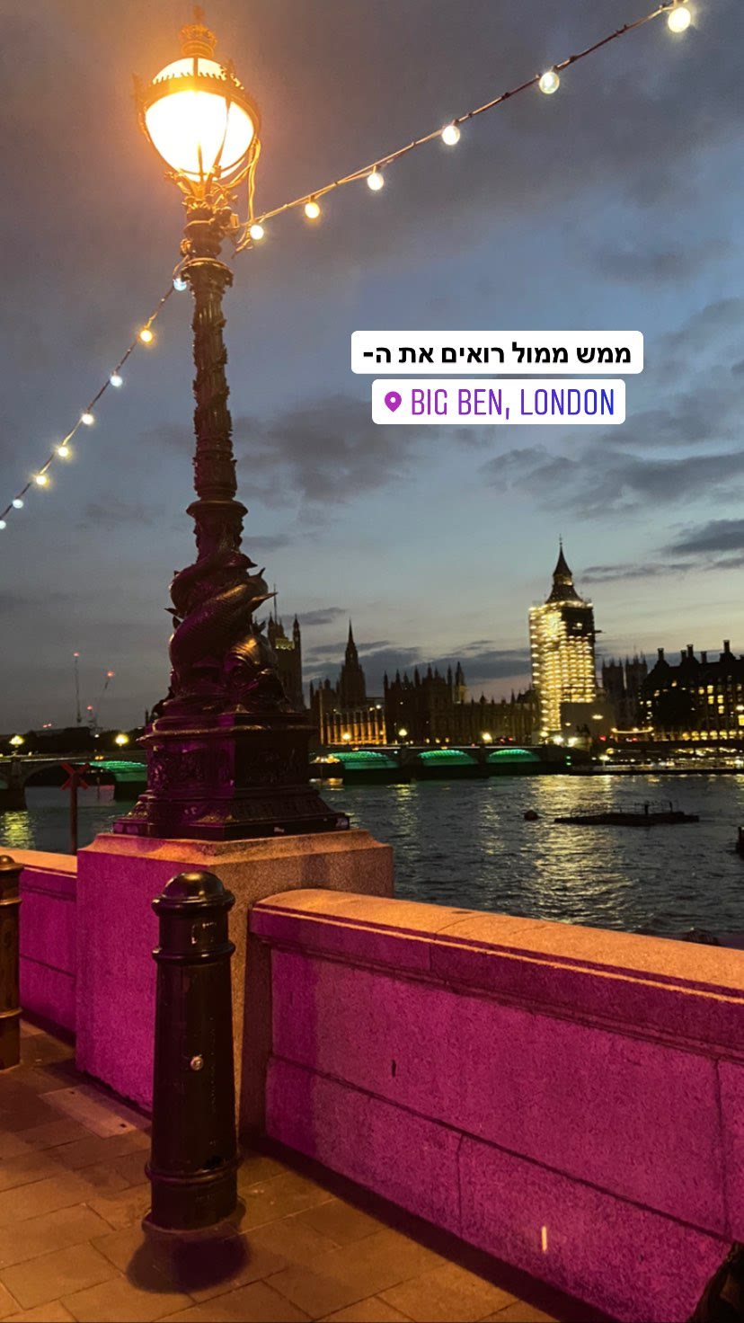 Big Ben at dusk from across the Thames
