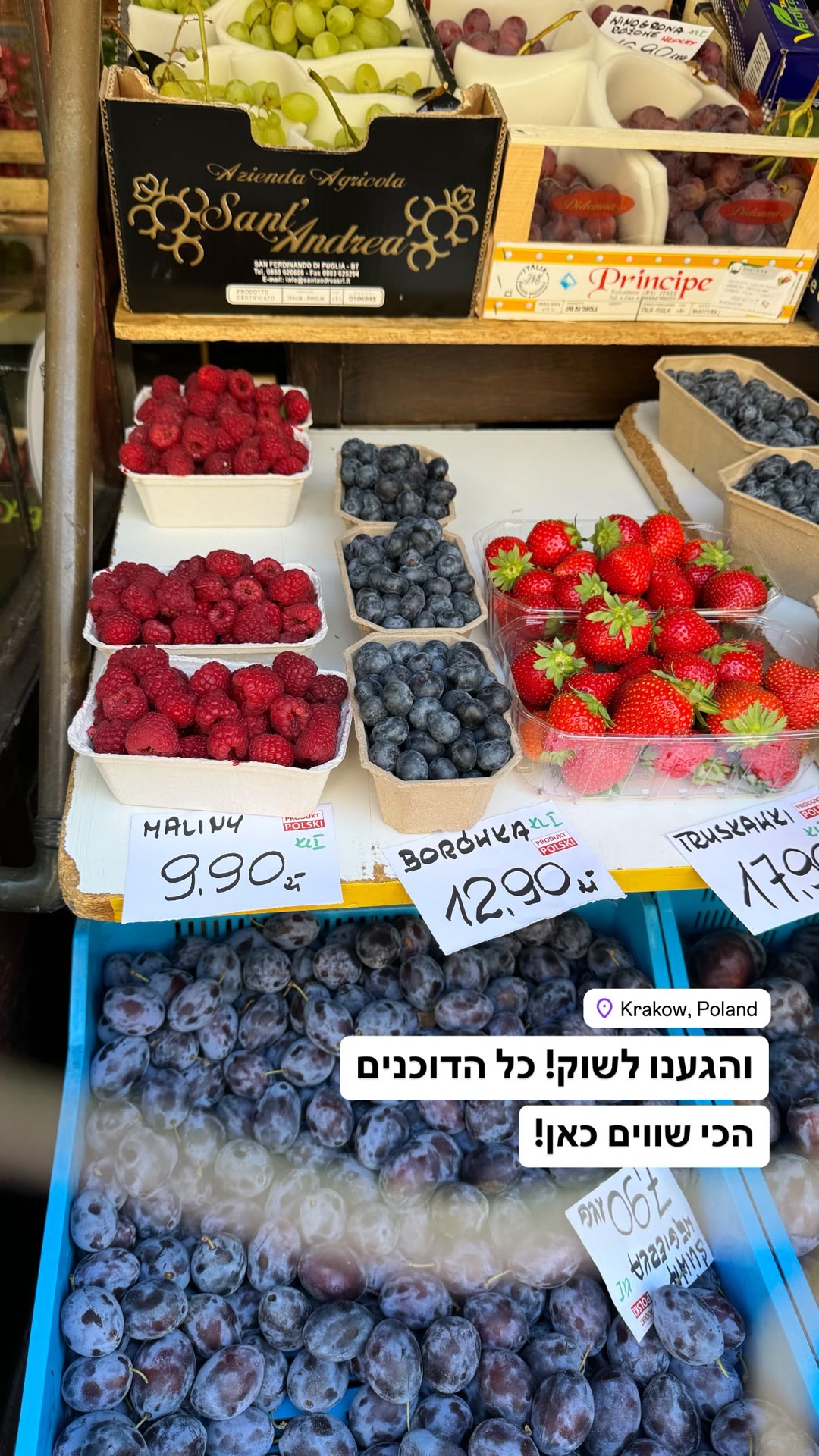 שוק פירות בקרקוב – הדוכנים הכי שווים