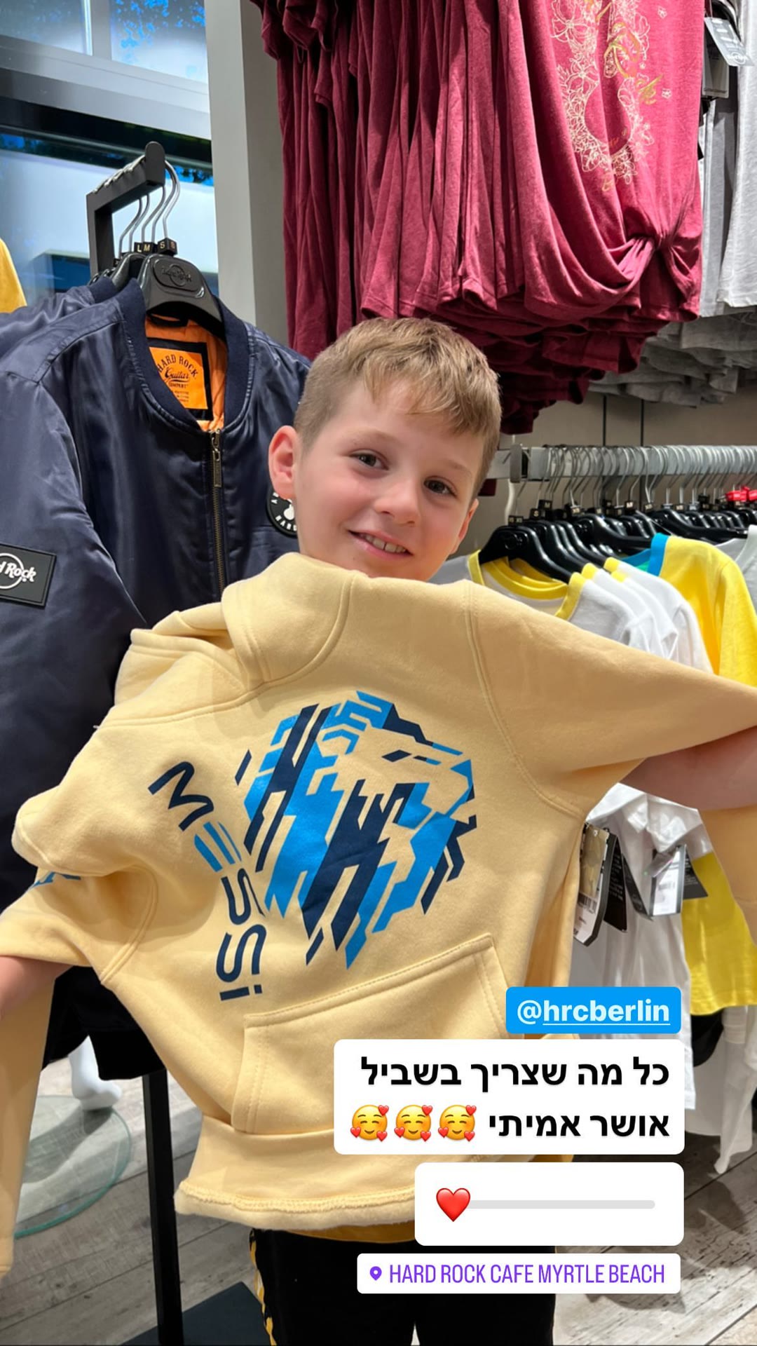 Hard Rock Cafe shop in Berlin – Messi hoodie