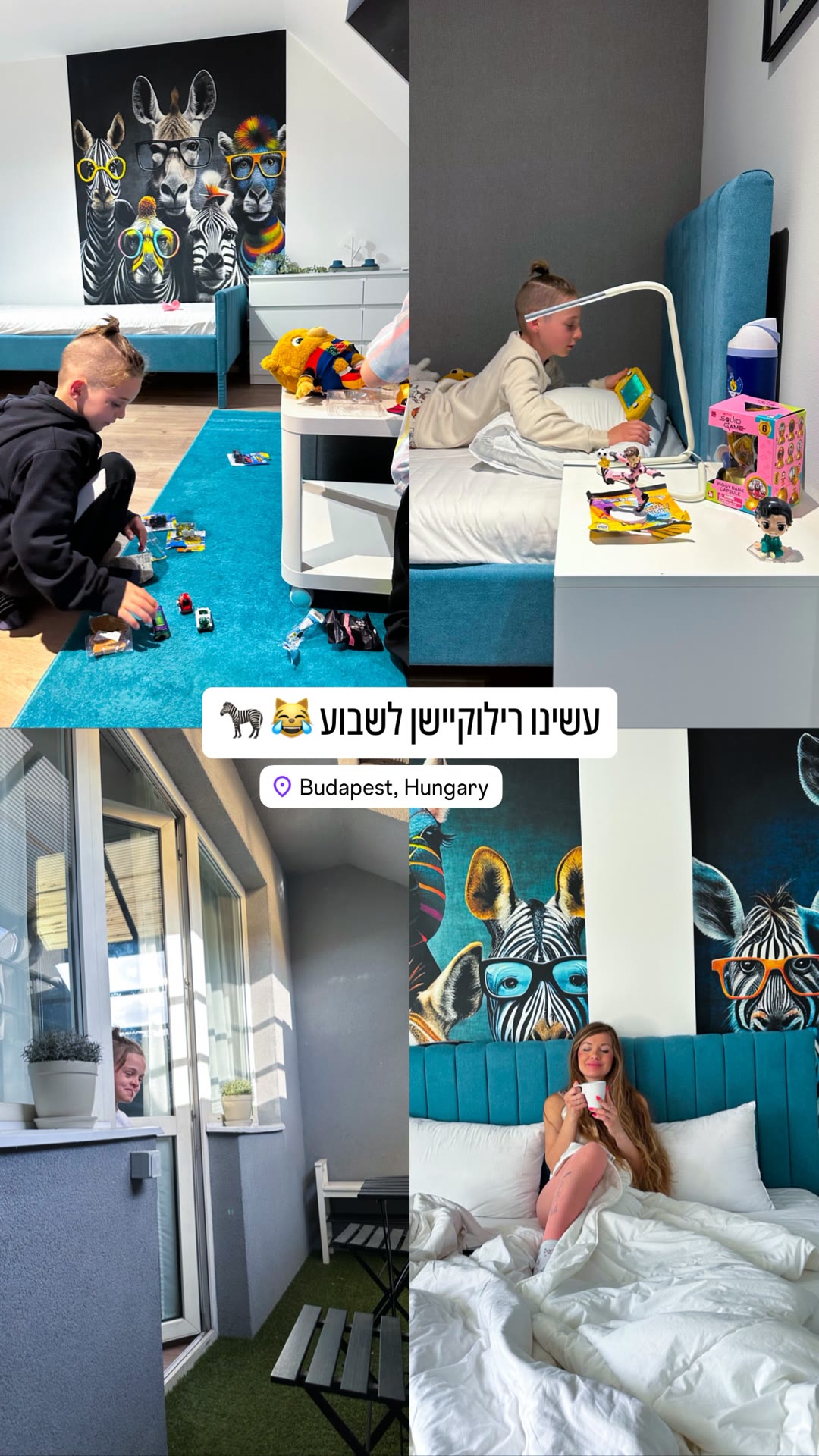 דירת נופש בבודפשט עם חדר ילדים זברות