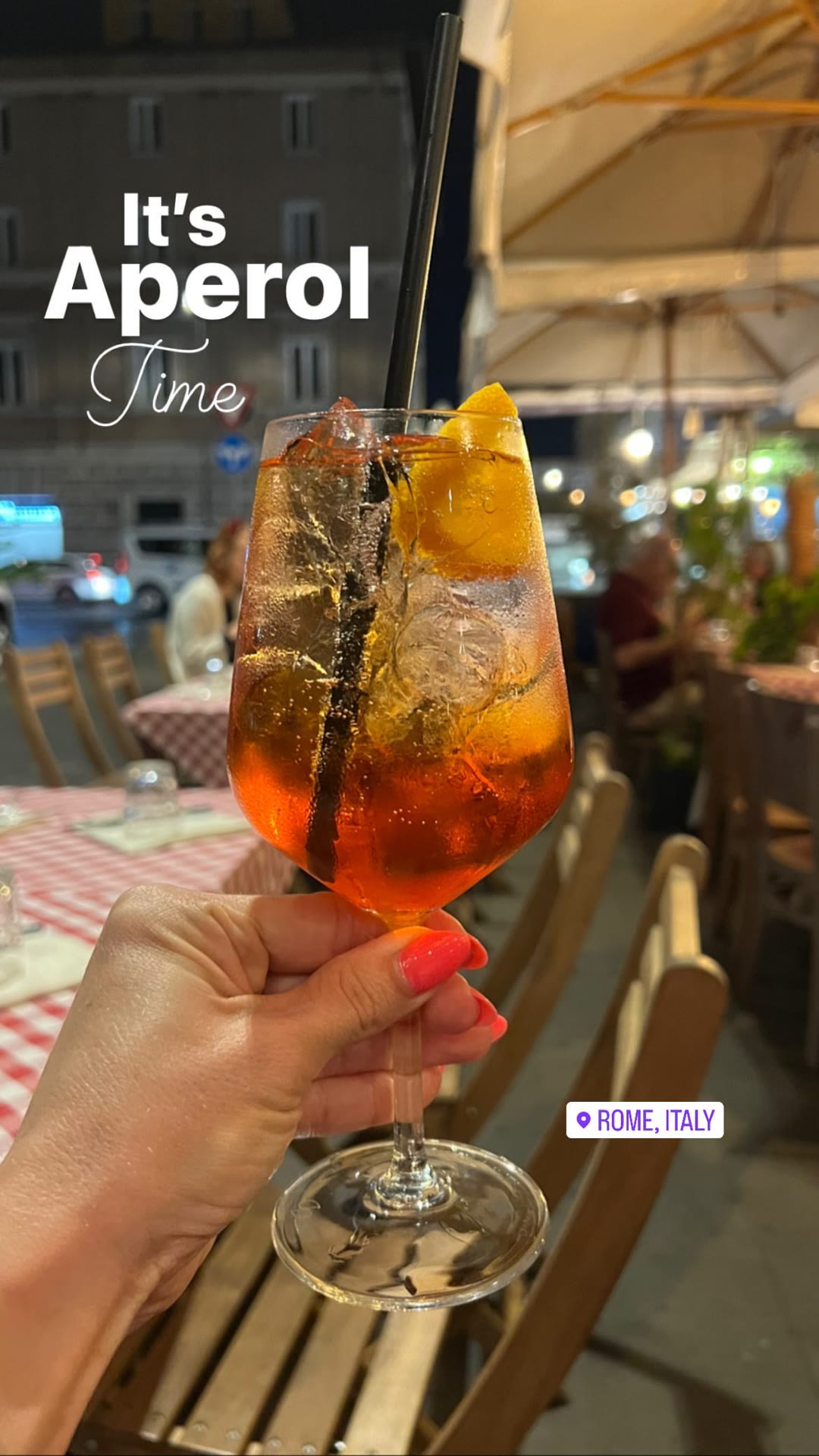 Aperol Spritz at a Rome terrace