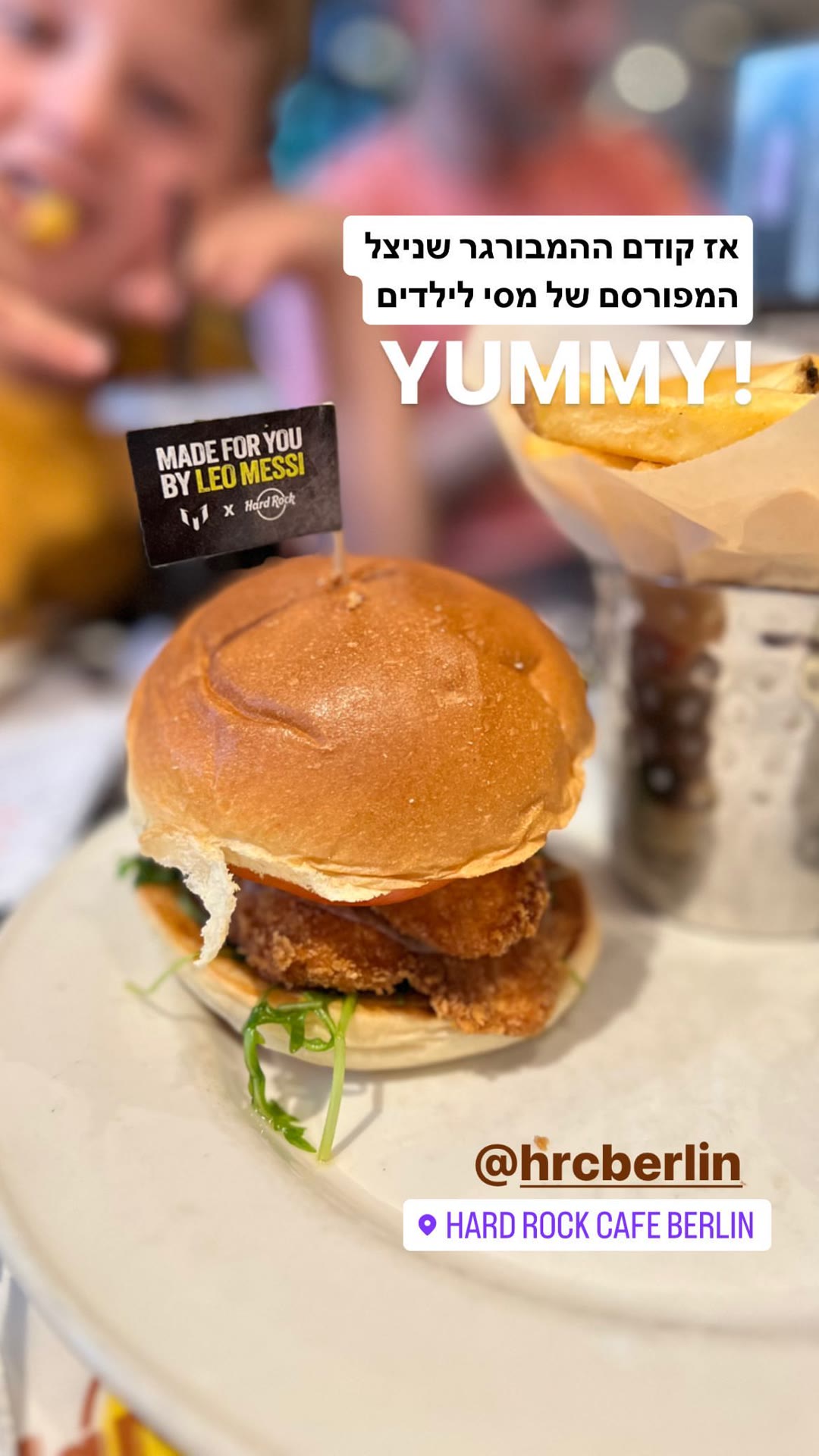 Messi schnitzel burger at Hard Rock Cafe Berlin