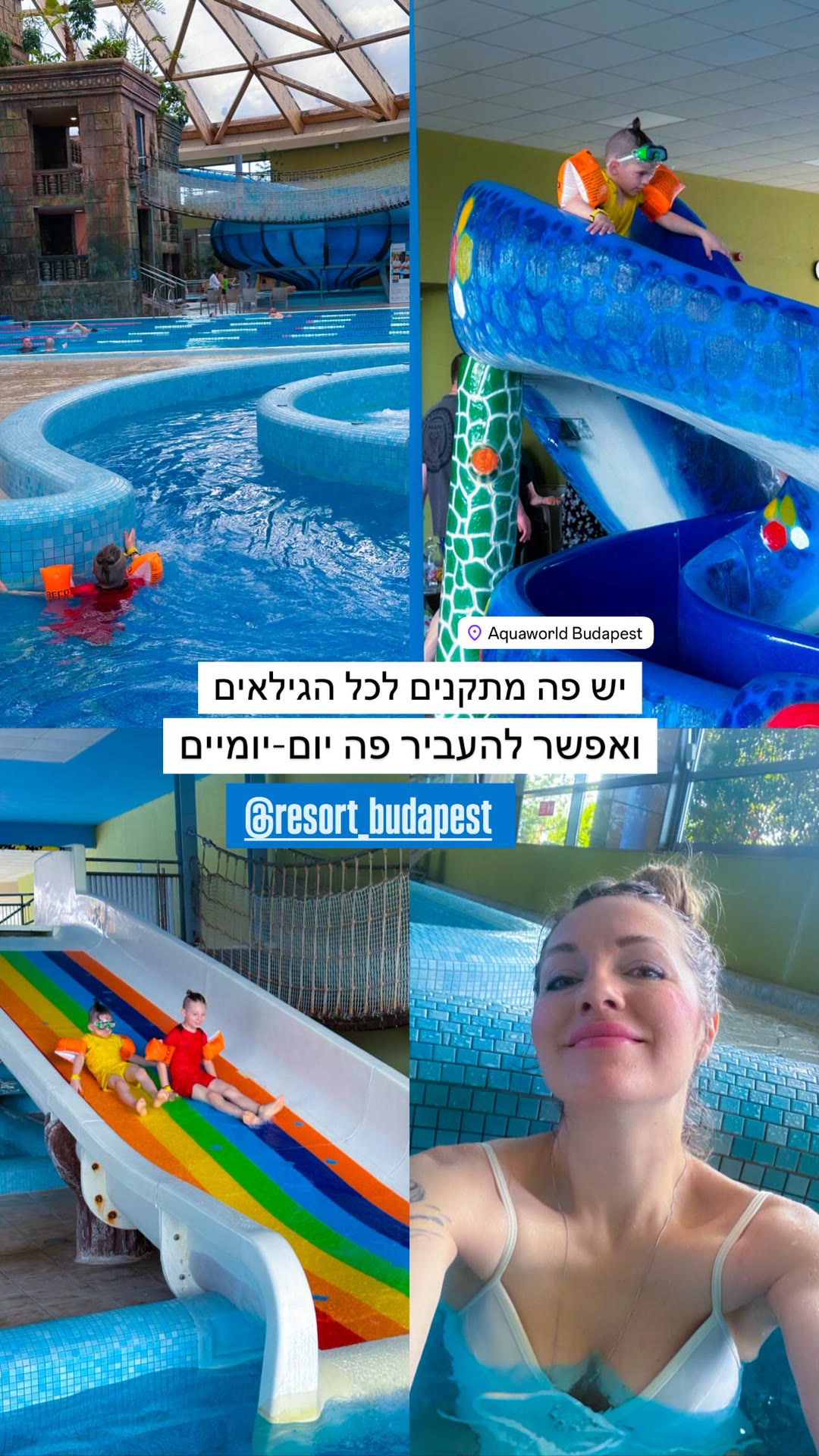 Aquaworld Budapest — water park with kids