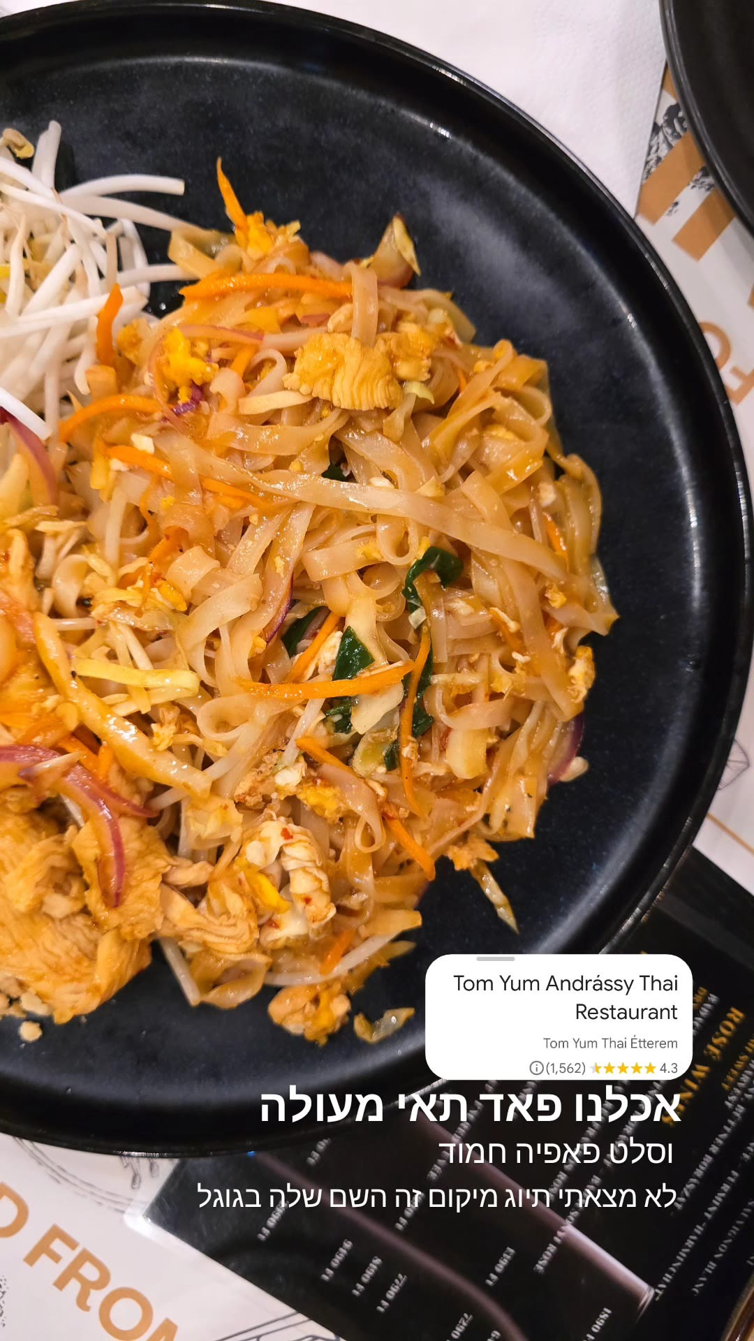 פאד תאי ב-Tom Yum Andrássy Thai בבודפשט