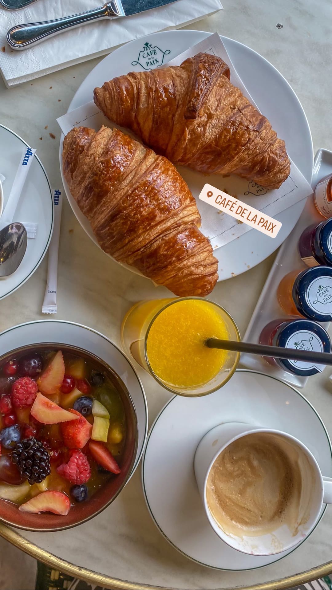 Breakfast at Café de la Paix, Paris