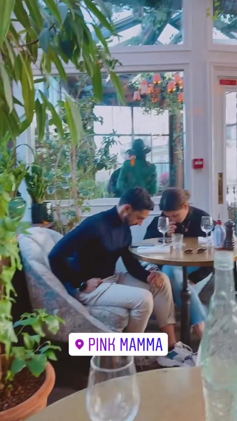 Pink Mamma's greenhouse dining room, Paris
