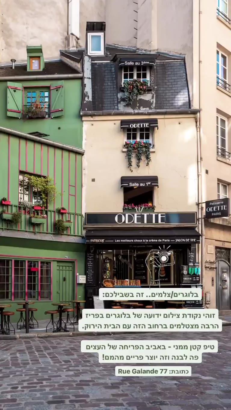 Odette Paris – פינת הצילום ברחוב Rue Galande