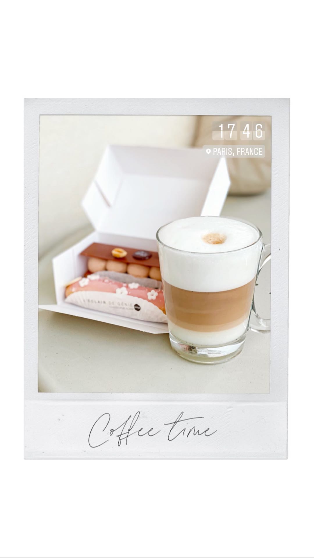 L'Éclair de Génie éclair with coffee in Paris