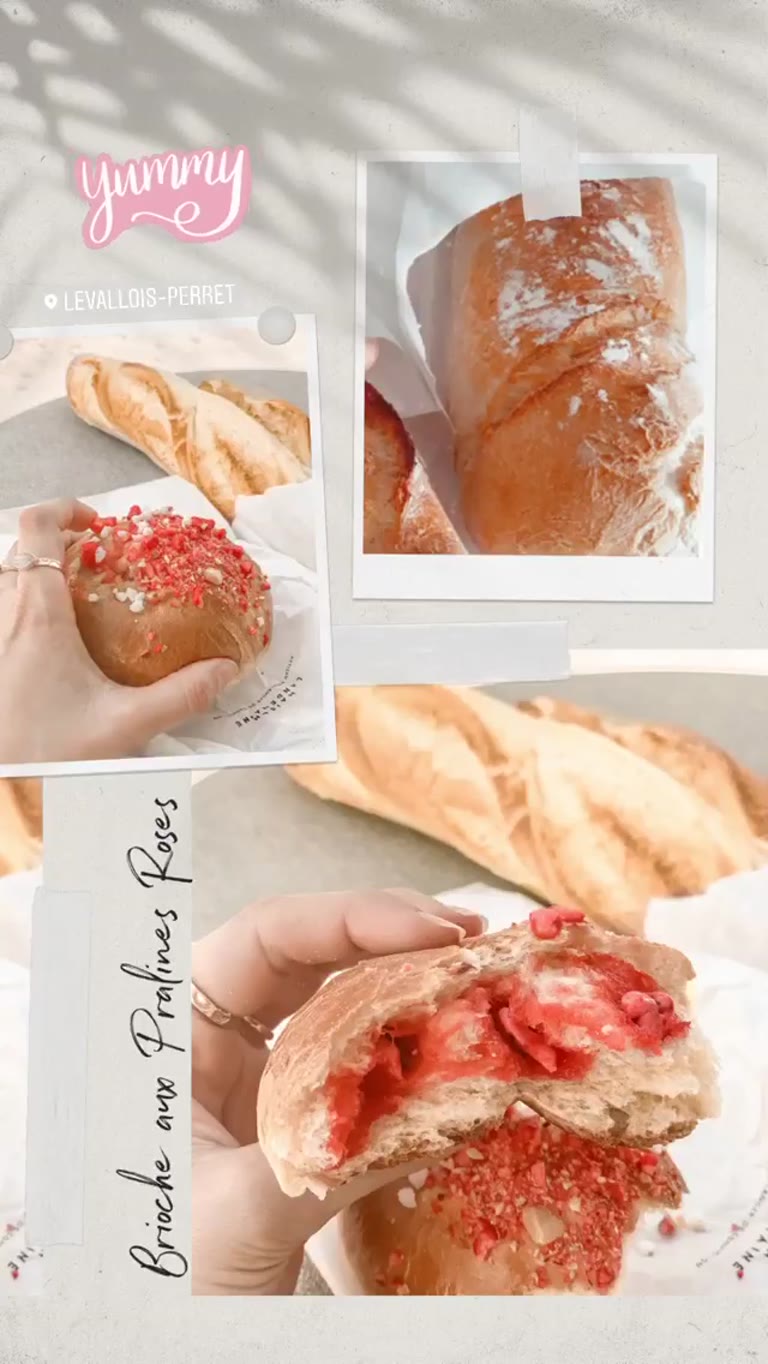 Brioche aux pralines roses à Levallois-Perret