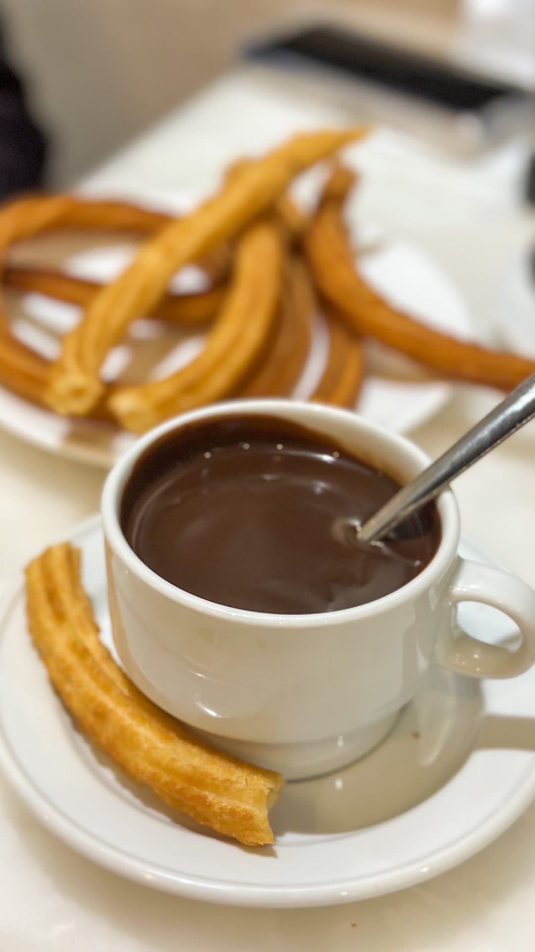 Churros con chocolate in Madrid
