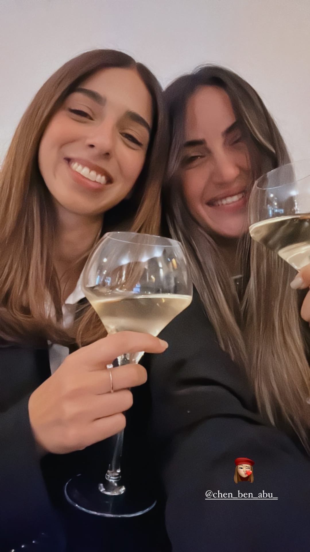 Wine toast with @chen_ben_abu_