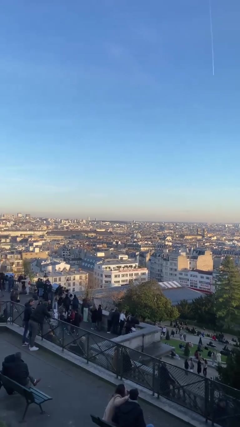 Paris rooftops from Montmartre's Sacré-Cœur steps