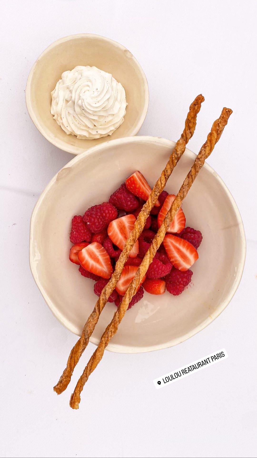 Berry dessert at Loulou Restaurant, Paris