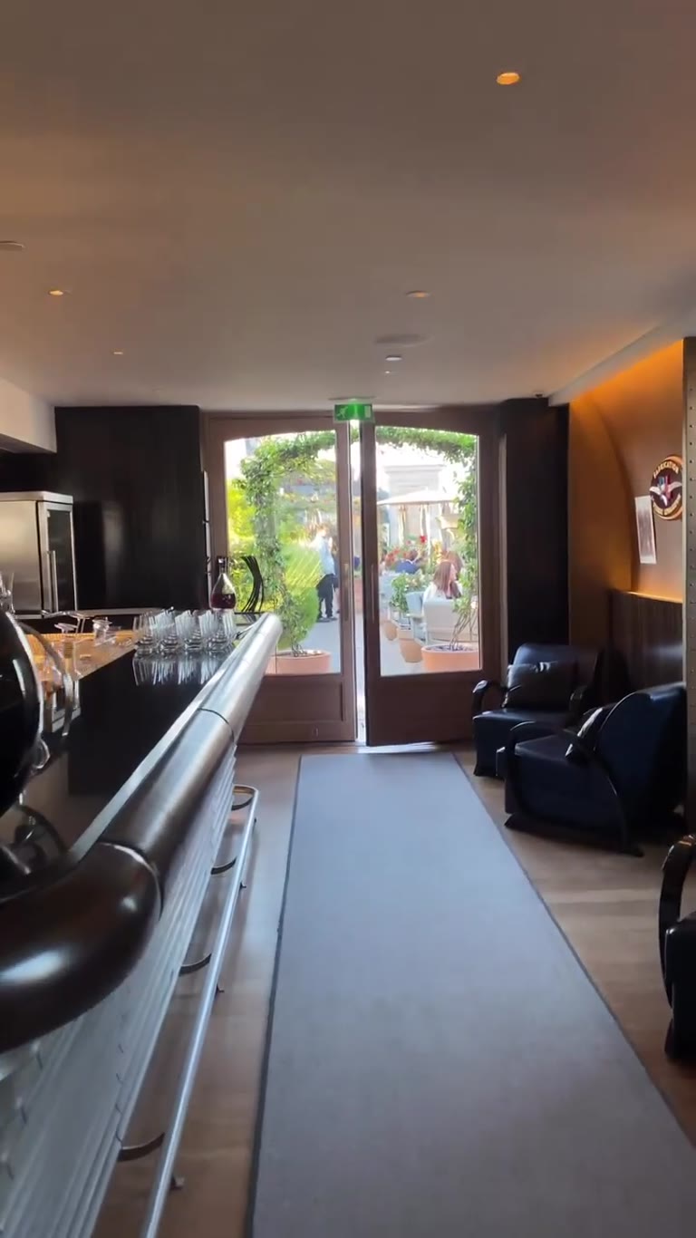 Walking out onto a Paris hotel rooftop terrace