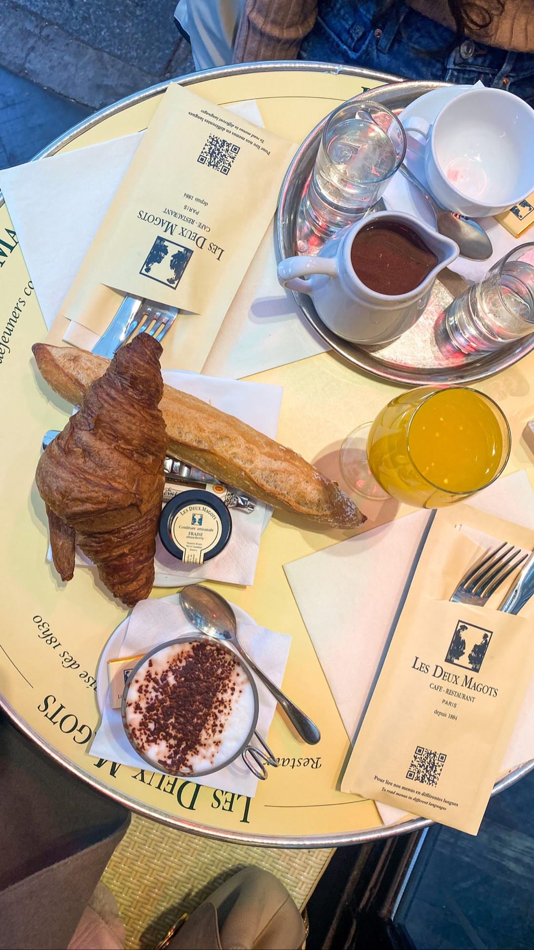 Breakfast at Les Deux Magots, Paris