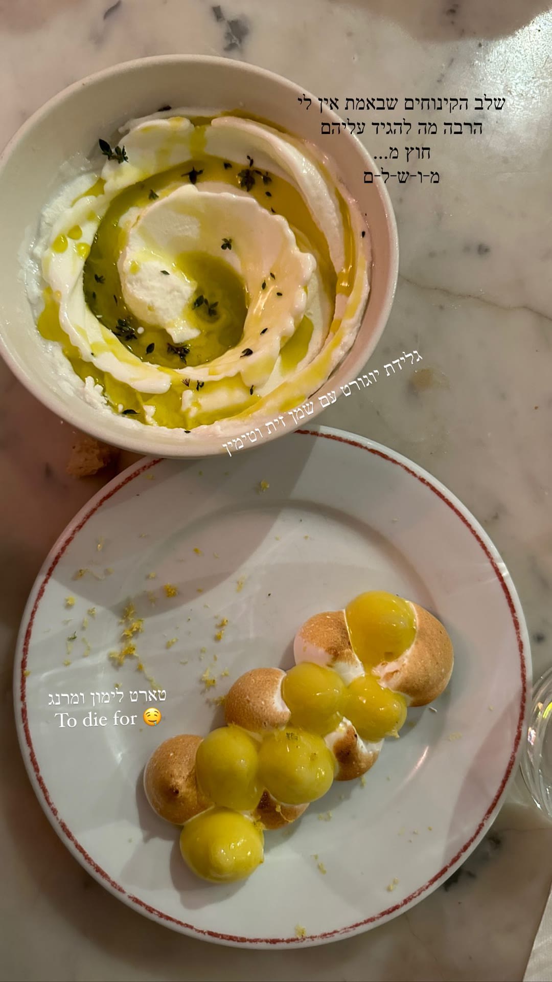 קינוחים מושלמים – גלידת יוגורט וטארט לימון